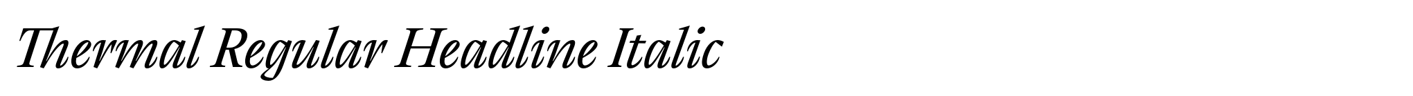 Thermal Regular Headline Italic image